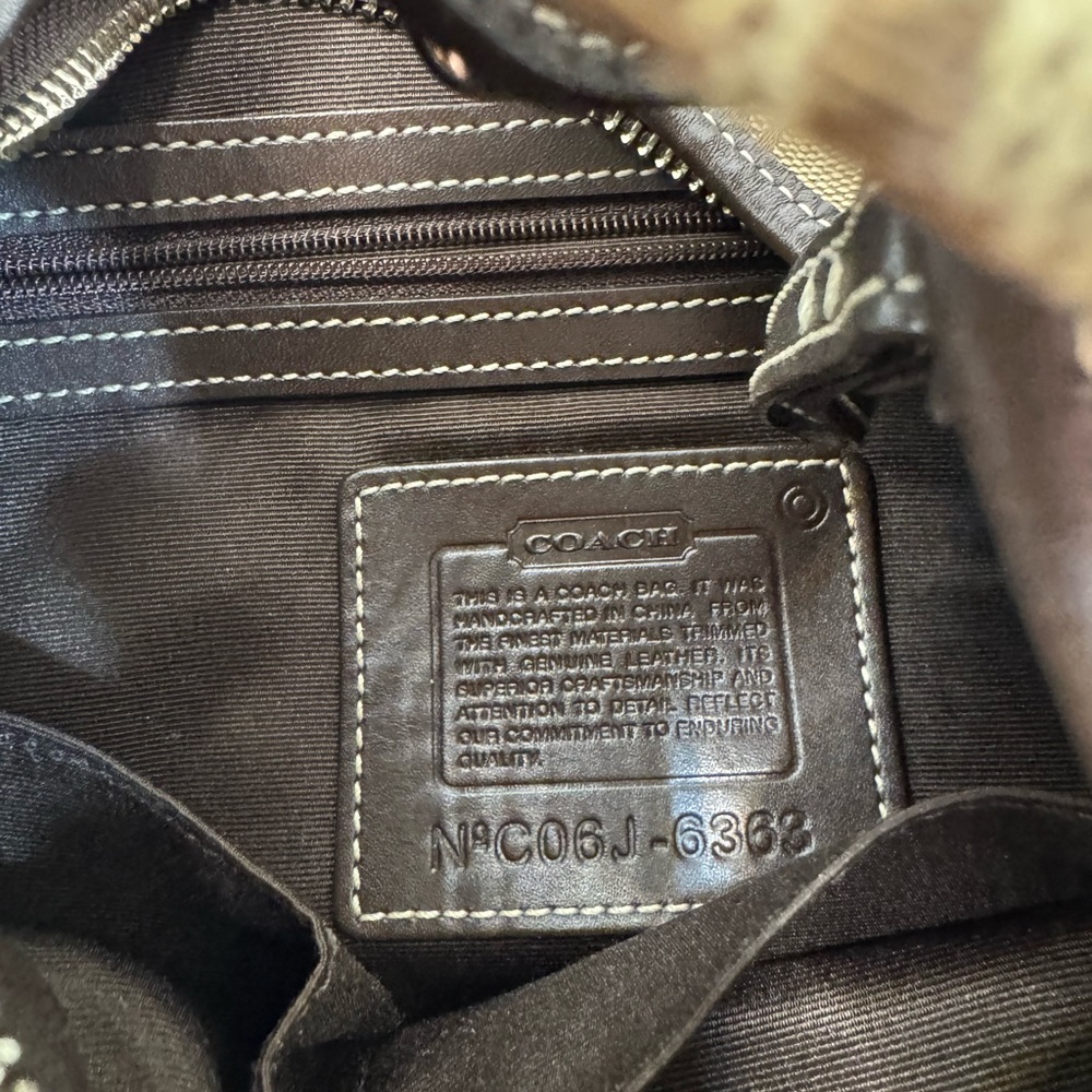 Coach Brown and Tan Signature Hobo Bag & wallet - Picture 7 of 13